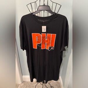 New Philadelphia Flyers NHL Black short sleeve t shirt 2XL women’s Hockey